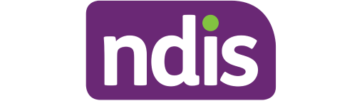 NDIS logo: purple, white lettering.